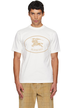 White Knight Stamp Cotton T-shirt