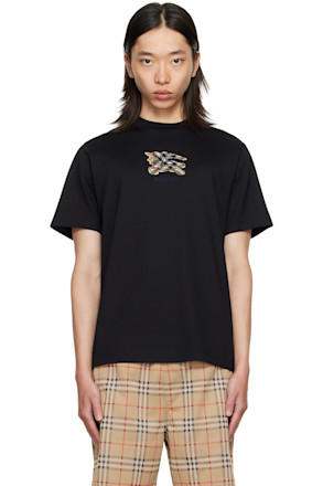 Black EKD Check Cotton T-shirt