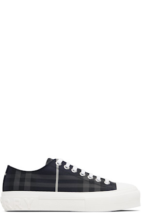 Navy Check Sneakers