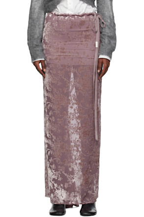 Pink Eveline Bias Maxi Skirt