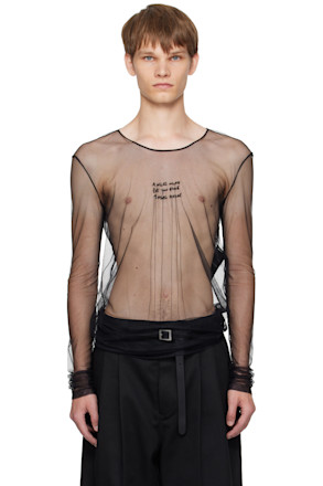 Black 'Angel Divine' Long Sleeve T-shirt