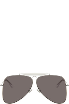 Silver Show Pilot Sunglasses
