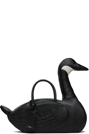 Black Pebble Grain Goose Bag