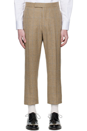Tan Backstrap Gunclub Check Cheviot Tweed Trousers