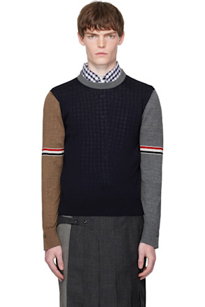Multicolor Fun Mix Jersey Relaxed Fit Merino Sweater