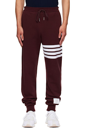 Burgundy Classic Loopback 4-Bar Sweatpants