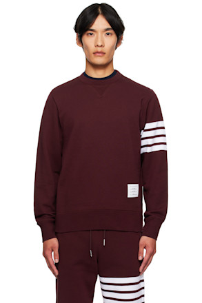 Burgundy Classic Loopback 4-Bar Sweatshirt
