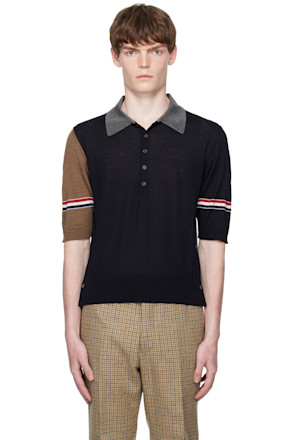 Multicolor Fine Merino Wool Funmix Polo