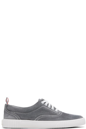 Gray Calf Suede Heritage Sneakers