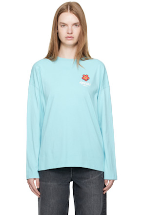 Blue Kenzo Paris Futura 2000 Edition Long Sleeve T-shirt