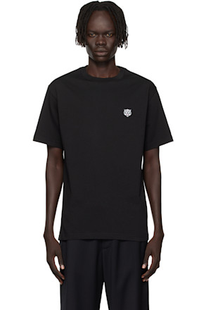 Black Kenzo Paris 'KENZO Happy Tiger' Embroidered T-shirt