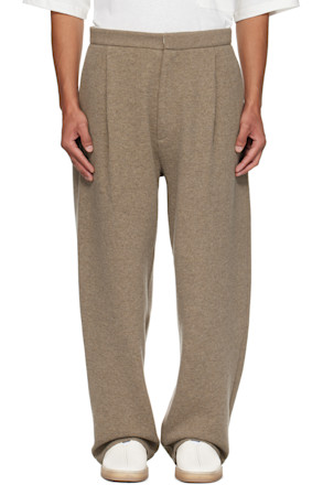 Brown Straight Trousers