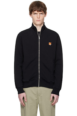 Black Fox Head Patch Fullzip Regular Sweatshirt