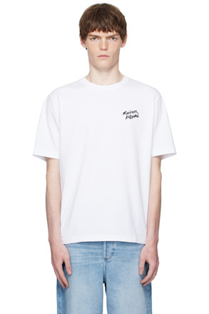 White 'Maison Kitsuné' Handwriting Comfort T-shirt