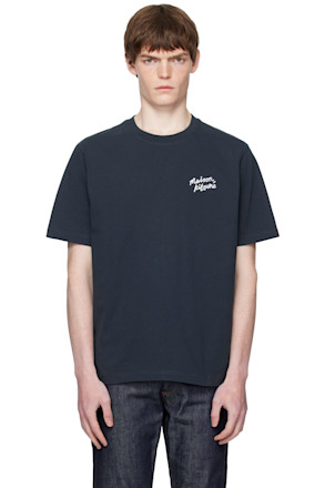Black 'Maison Kitsune' Handwriting Comfort T-shirt