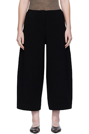 Black Barrel Leg Currot Trousers