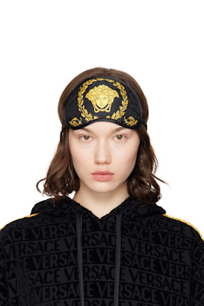 Black & Gold Crete de Fleur Sleep Mask