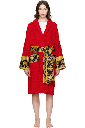 Red 'I Heart Baroque' Bathrobe