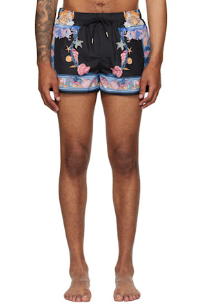 Black & Blue Coral Theatre Swim Shorts