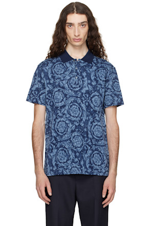 Blue Barocco Polo