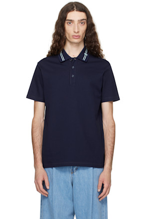 Navy Embroidered Medusa Polo