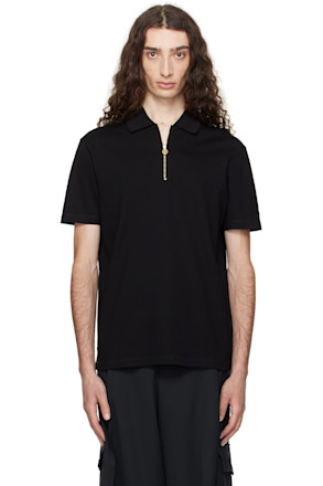 Black Medusa Zip Polo
