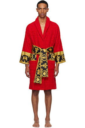 Red 'I Heart Baroque' Bathrobe