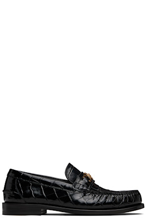 Black Croc-Effect Medusa '95 Loafers