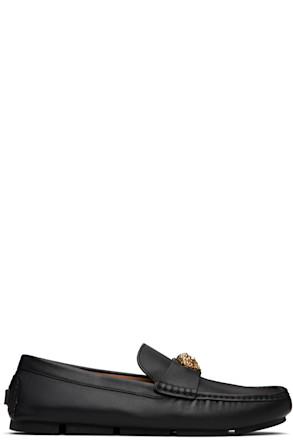 Black 'La Medusa' Driver Loafers