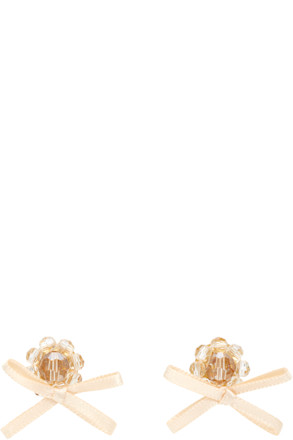Petite Bow Daisy Stud Earrings