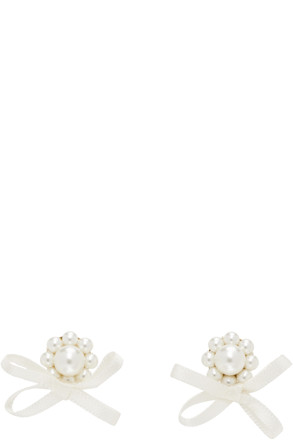 Petite Bow Daisy Stud Earrings