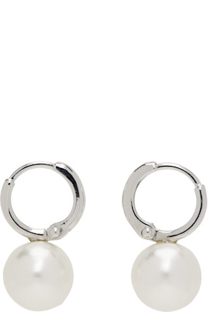 Small Pearl Hoop Earrings