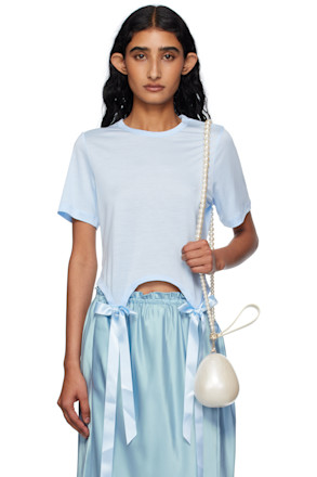 SSENSE Exclusive Blue Bow Tail Easy T-shirt