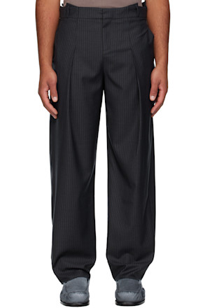 Gray Pleated Trousers