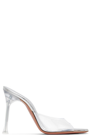 SSENSE Exclusive Transparent Alexa Glass 105 Heeled Sandals