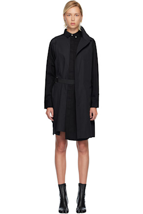 Black Poplin Midi Dress