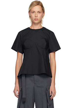 Black Poplin T-shirt