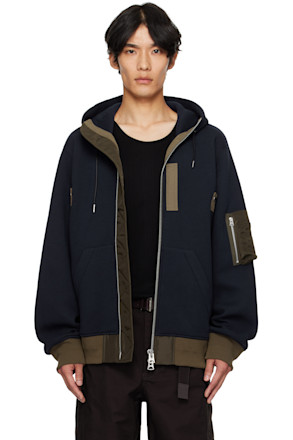 Navy Sponge Sweat Hoodie