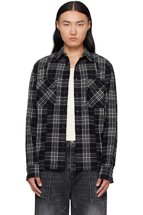 Black Plaid Flannel Shirt