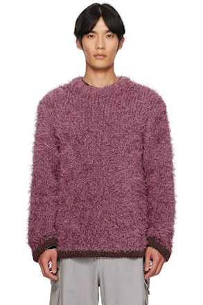 Purple Furry Knit Sweater