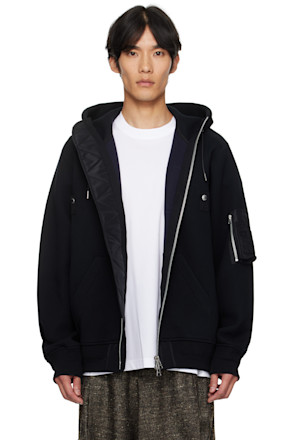 Black Sponge Sweat Hoodie