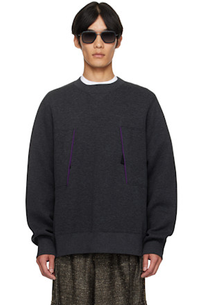 Gray Sponge Sweat Sweatshirt