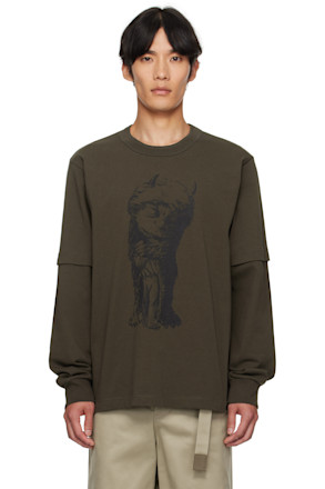 Khaki 'Where The Wild Things Are' Cotton T-shirt