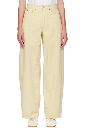 Beige Loose Roomy Trousers