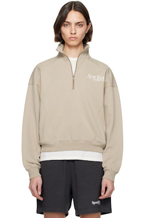 Beige NY 94 Quarter Zip Sweatshirt
