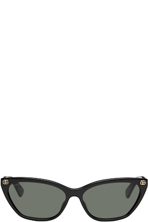 Black Light Acetate GG Cat Eye Sunglasses
