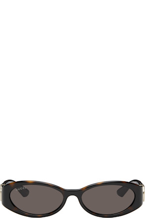 Brown Oval Frame Sunglasses