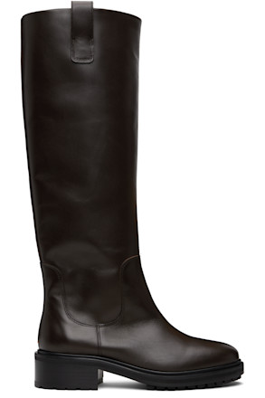 Brown Henry Leather Knee-High Boots