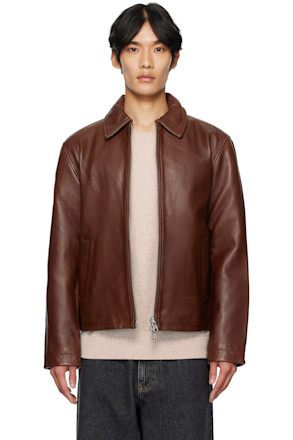 Tan Short Leather Jacket