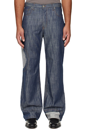 Navy Circle Window V01s Jeans